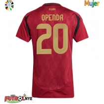 Camiseta Bélgica Lois Openda #20 Primera Equipación para mujer Eurocopa 2024 manga corta